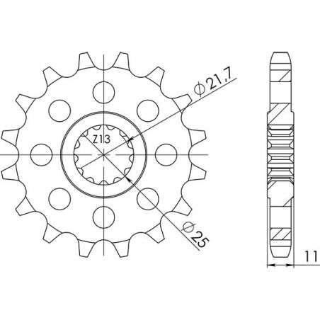 PIGNONE S+2 AC P530-D16 SGR - SPROCKETS  YAMAHA FZX Fazer 700 86/87