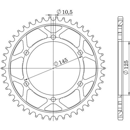 CORONA S AC P530-D44 SGR - SPROCKETS  YAMAHA FZ / FZ Genesis 750 85/86