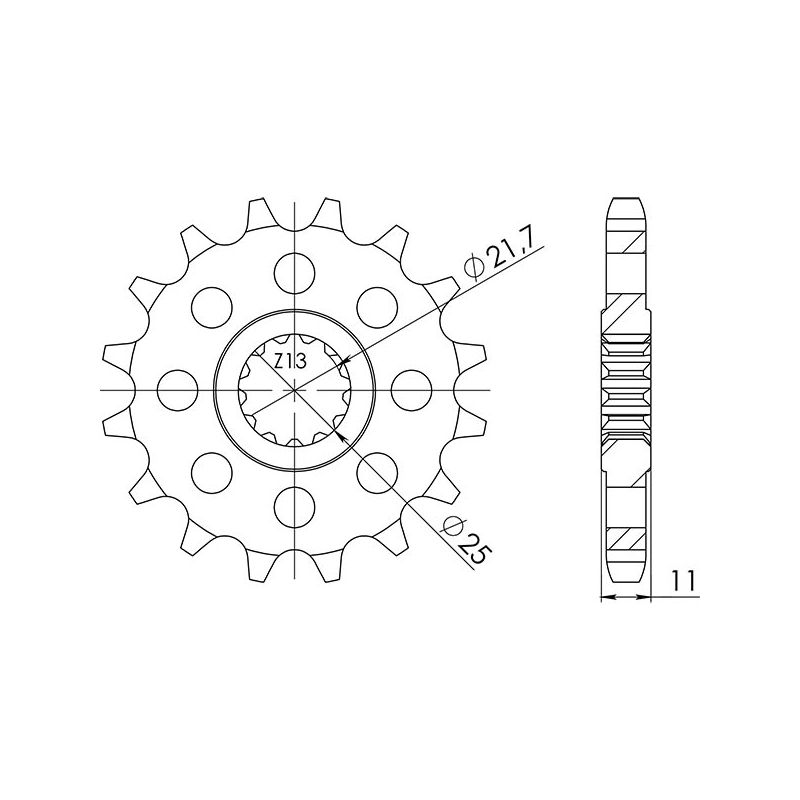 PIGNONE S AC P530-D17 SGR - SPROCKETS  YAMAHA FZX 750 87/97