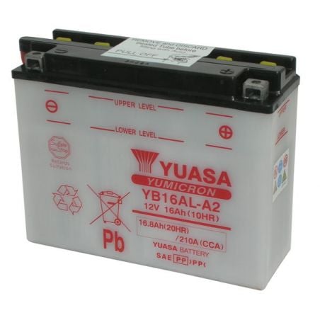 BATTERIA YUASA YB16AL-A2 YAMAHA XV Virago (U/WA/B/C/D/E/F/G/H/J) 750 88/00