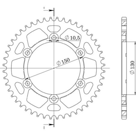 CORONA M AL P530-D39 SGR - SPROCKETS  YAMAHA YZF R SP 750 93/97