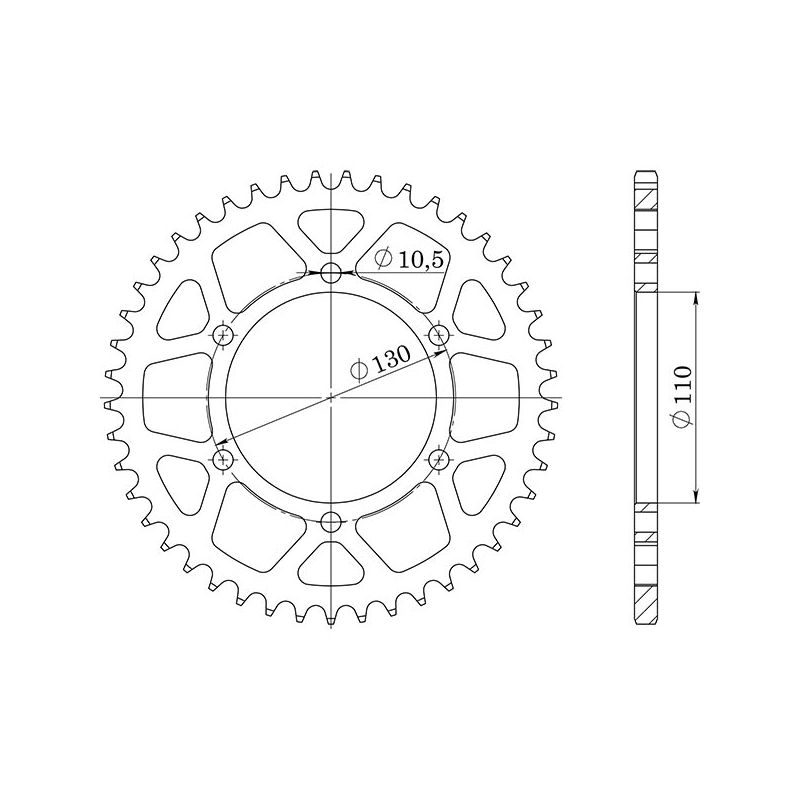 CORONA S AL P525-D47 SGR - SPROCKETS  YAMAHA MTX850 Niken (RN581) 850 18/20