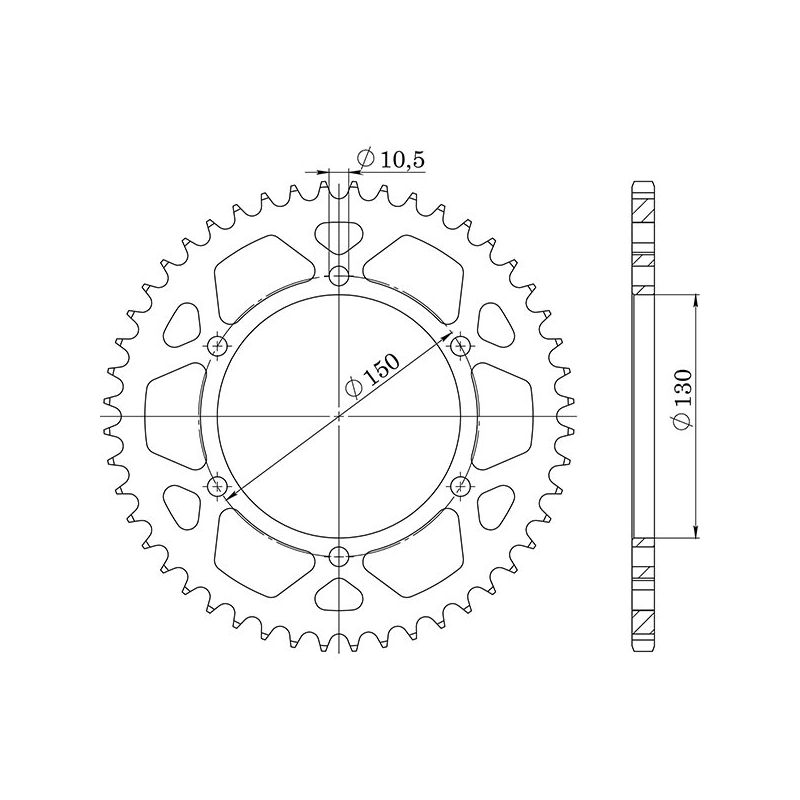 CORONA S AC P525-D42 SGR - SPROCKETS  YAMAHA TDM 900 02/13