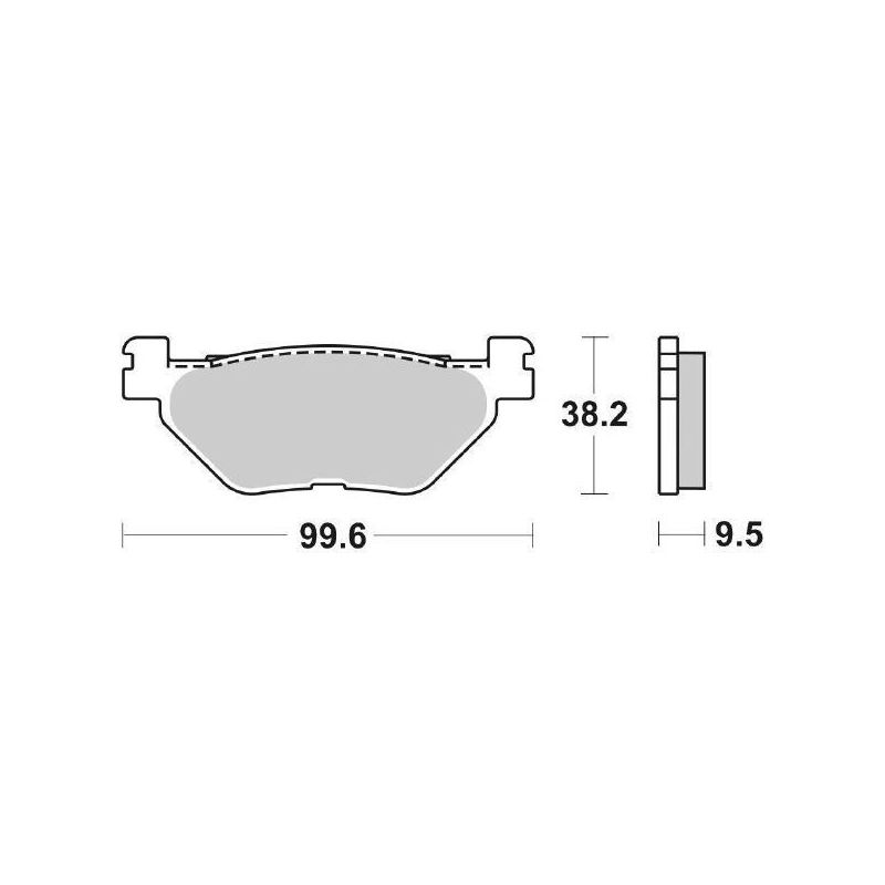 PASTIGLIA FRENO POST. SBS 769LS YAMAHA XV / ABS (VN032) (1XC1/1CX3) 950 14/16