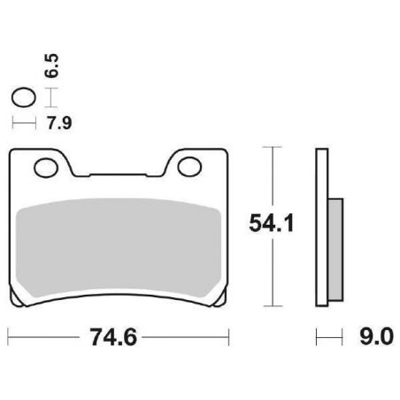 PASTIGLIA FRENO ANT. DX-SX SBS 665HF YAMAHA FZR Genesis / Exup 1000 91/93