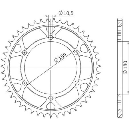 CORONA S AC P532-D47 SGR - SPROCKETS  YAMAHA GTS/GTS ABS 1000 93/00