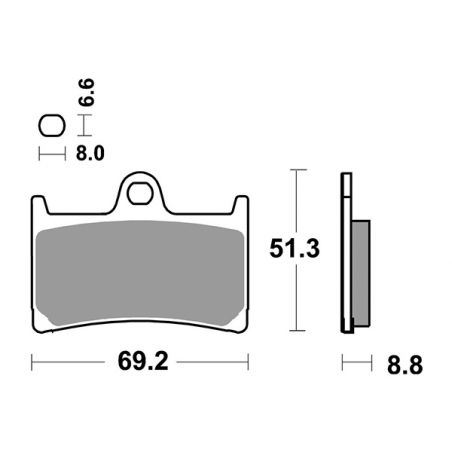 PASTIGLIA FRENO ANT. DX-SX SBS 634DS-2 YAMAHA MT10D (RN455) 1000 17/17
