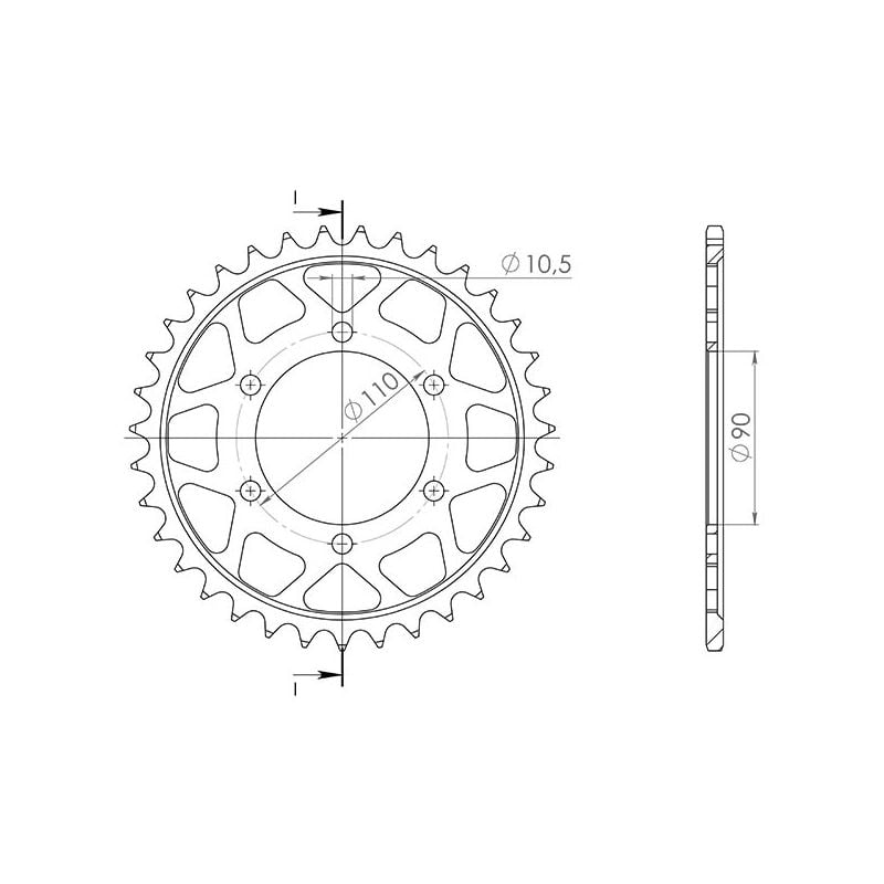 CORONA S AC P630-D35 SGR - SPROCKETS  YAMAHA XV TR1 1000 81/85