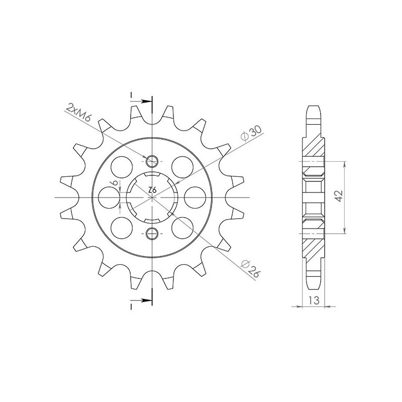 PIGNONE S AC P630-D16 SGR - SPROCKETS  YAMAHA XV TR1 1000 81/85