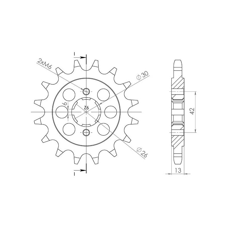 PIGNONE S AC P630-D16 SGR - SPROCKETS  YAMAHA XV TR1 1000 81/85