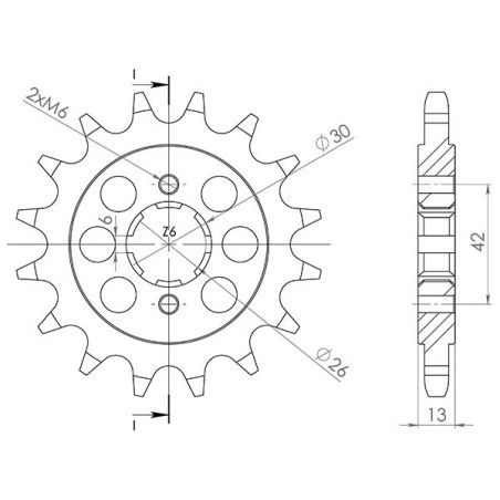 PIGNONE S AC P630-D16 SGR - SPROCKETS  YAMAHA XV TR1 1000 81/85