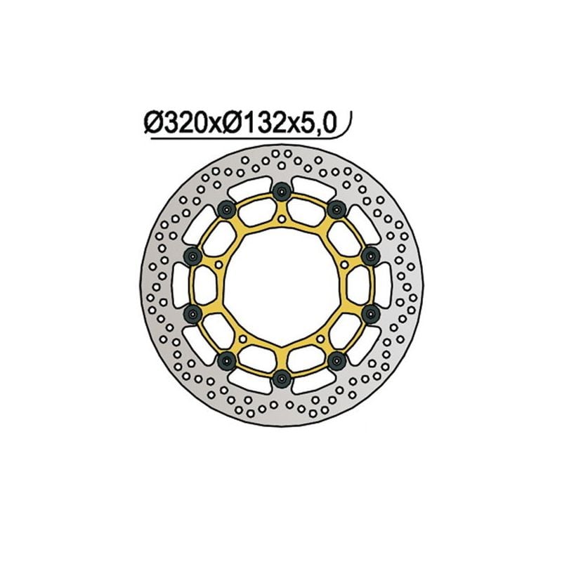 DISCO FRENO ANT. DX-SX NG 1058 YAMAHA YZF R1 (RN121/124)(5VY) 1000 04/05