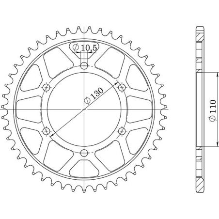 CORONA S+2 AC P530-D47 SGR - SPROCKETS  YAMAHA YZF R1 (RN126/127)(5VY) 1000 06/06