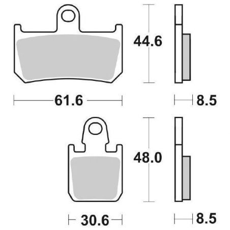 PASTIGLIA FRENO ANT. DX-SX SBS 839DS-1 YAMAHA YZF R1 (RN191/192)(4C8) 1000 07/08