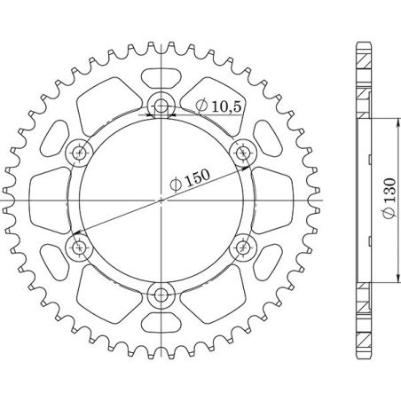 CORONA S AC P530-D41 SGR - SPROCKETS  YAMAHA FJ (47E) 1100 84/85