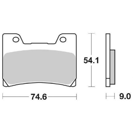PASTIGLIA FRENO ANT. DX-SX SBS 645HS YAMAHA V Max 1200 93/06