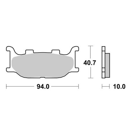 PASTIGLIA FRENO ANT. DX-SX SBS 128HM YAMAHA XVS A Midnight Star (VP261)(11C1/11C2) 1300 07/10