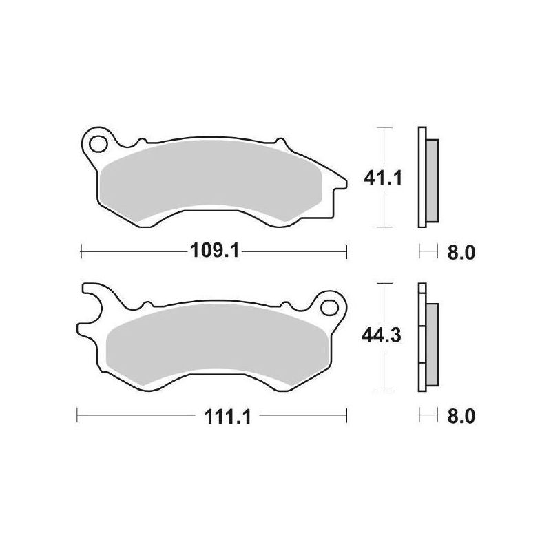 PASTIGLIA FRENO ANT. SBS 205CT KYMCO People One E4 150 19/20