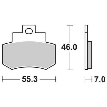 PASTIGLIA FRENO POST. SBS 172HF KYMCO Grand Dink 250 01/06