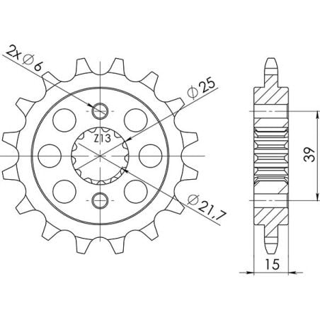 PIGNONE S AC P520-D14 SGR - SPROCKETS  KYMCO MXU 250 05/15