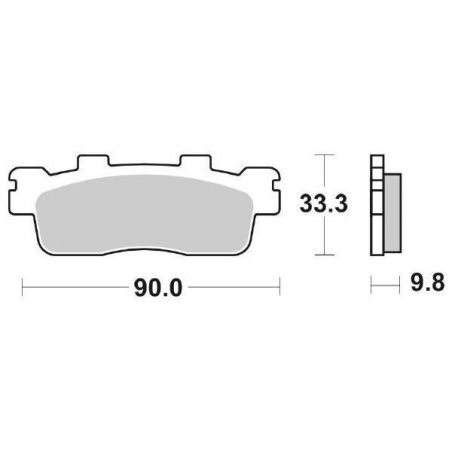 PASTIGLIA FRENO POST. SBS 204HF KYMCO Downtown 300 09/17