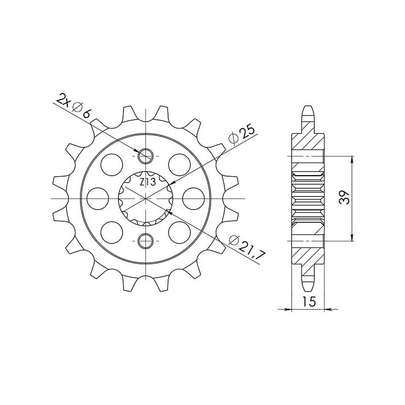 PIGNONE S AC P520-D14 SGR - SPROCKETS  KYMCO MAXXER/Mongoose 300 05/13