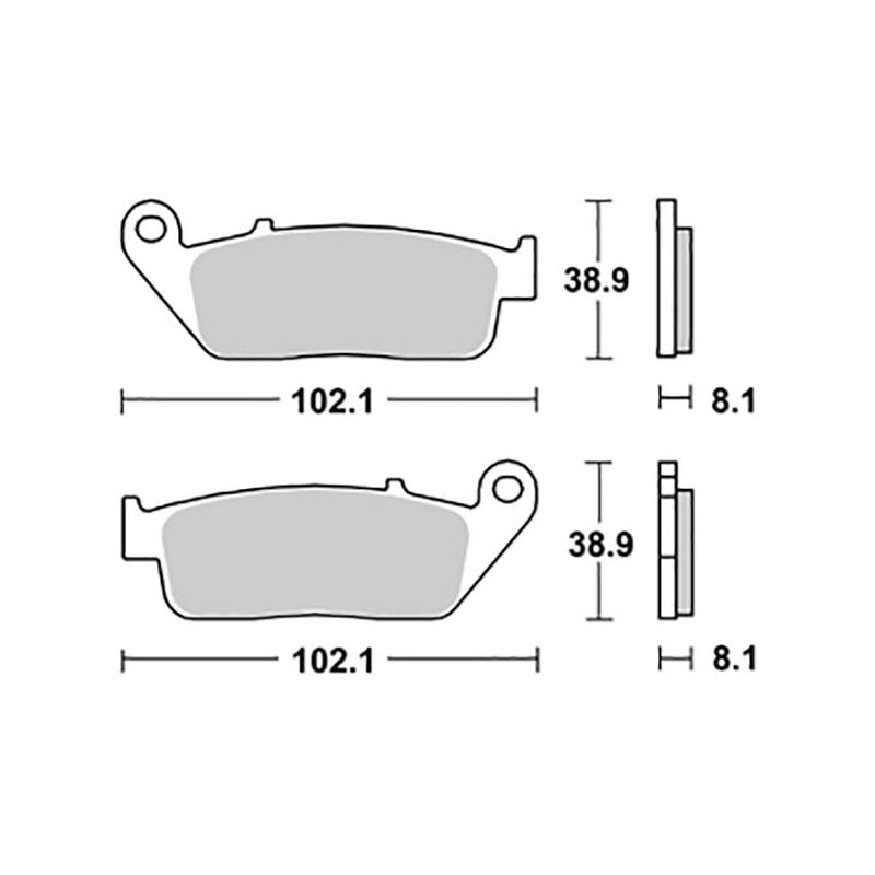 PASTIGLIA FRENO ANT. SBS 183HM KYMCO Xciting 500 04/06