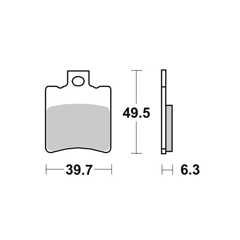 PASTIGLIA FRENO ANT. SBS 123HM MALAGUTI F10 Jet Line/ Rst./ E1 / Kat. 50 94/05