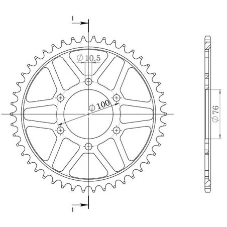 CORONA AC P530-D50 SGR - SPROCKETS  MARCHESINI 6 FORI (76-100-10,5) 0 00/00