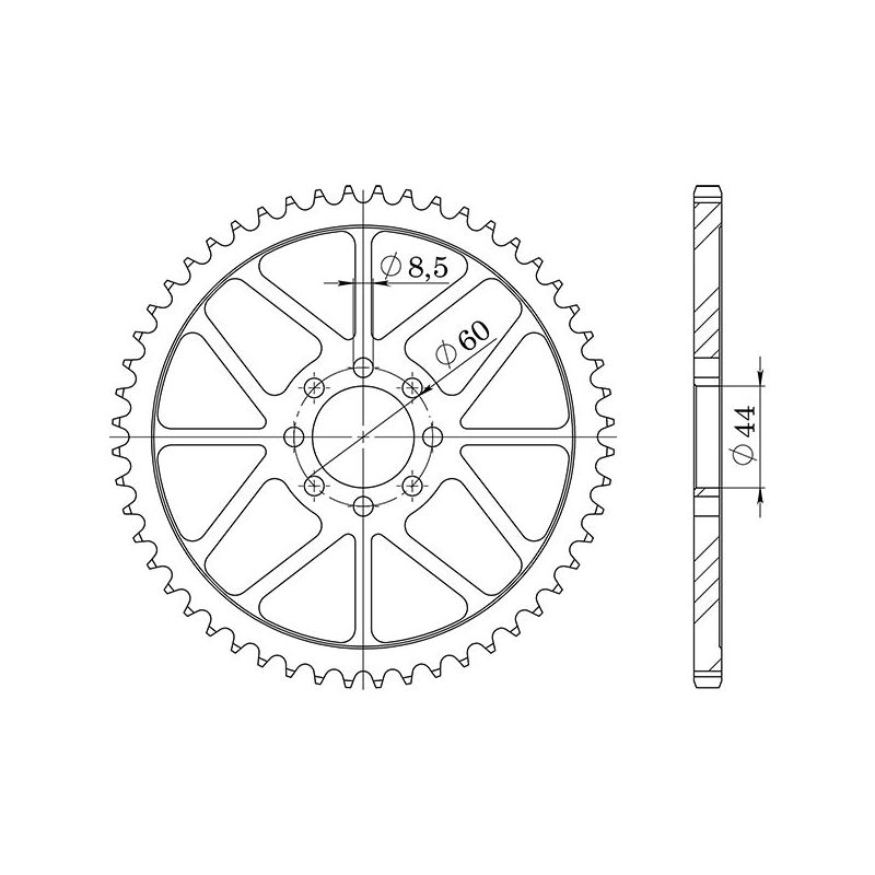 CORONA S AC P420-D52 SGR - SPROCKETS  MBK X Limit 50 97/01