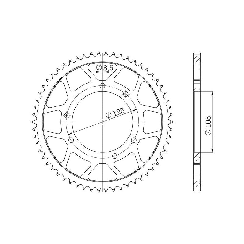CORONA S AC P420-D48 SGR - SPROCKETS  MBK X Limit SM 50 04/06