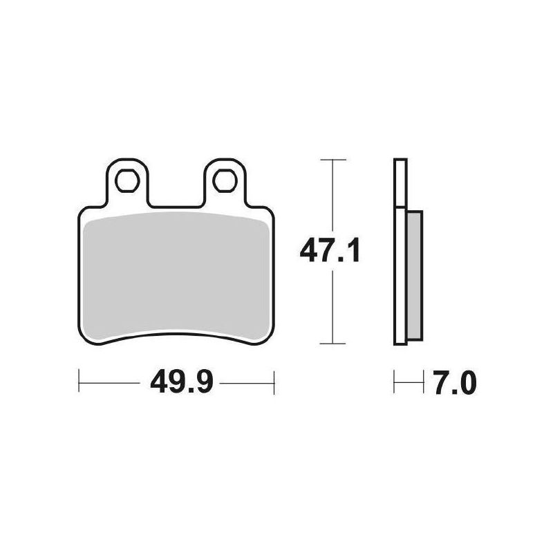 PASTIGLIA FRENO POST. SBS 167HF MBK X Limit SM 50 03/03