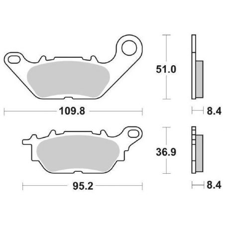 PASTIGLIA FRENO ANT. SBS 858HF MBK Waap 125 08/10