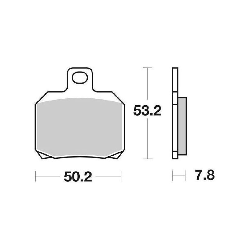 PASTIGLIA FRENO POST. SBS 157HF MBK Thunder 150 01/02