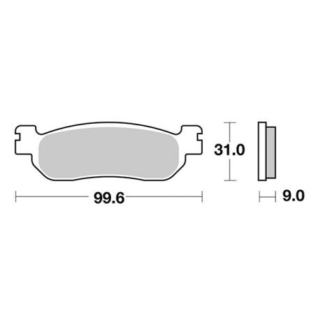 PASTIGLIA FRENO POST. SBS 155HM MBK VP Cityliner 250 07/15