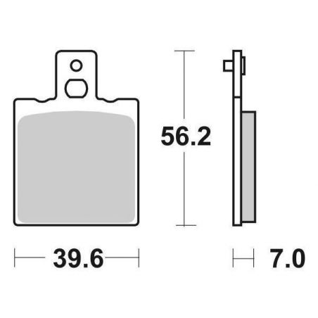 PASTIGLIA FRENO ANT. DX-SX SBS 519HF MOTO GUZZI V50 Monza II 500 84/88