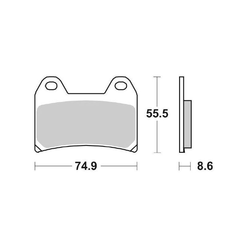 PASTIGLIA FRENO ANT. DX-SX SBS 706HF MOTO GUZZI V7 III Stone (LD000) 750 17/17