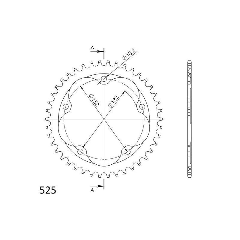 CORONA S AL P525-D41 SGR - SPROCKETS  MV AGUSTA F4 FT (F610AA) 1000 10/12