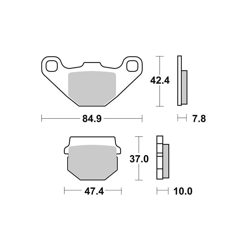 PASTIGLIA FRENO ANT. SBS 102HM PEUGEOT TKR R10 C/Aantifurto 50 04/12