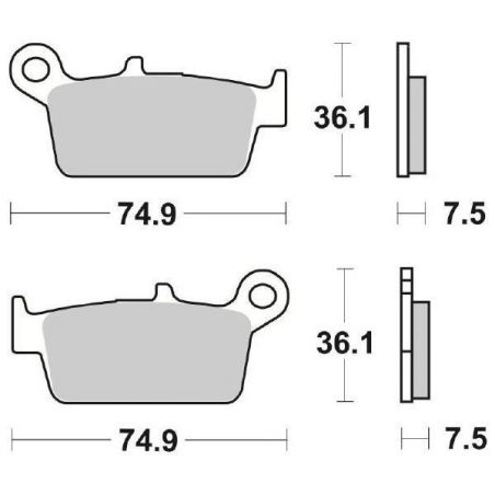PASTIGLIA FRENO ANT. SBS 116HF PEUGEOT SV Geo 125 91/92