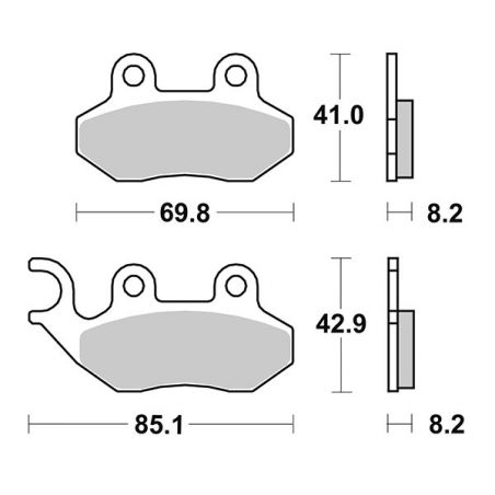 PASTIGLIA FRENO ANT. SBS 140HM PEUGEOT Tweet 4T DT (SYM) 125 10/14