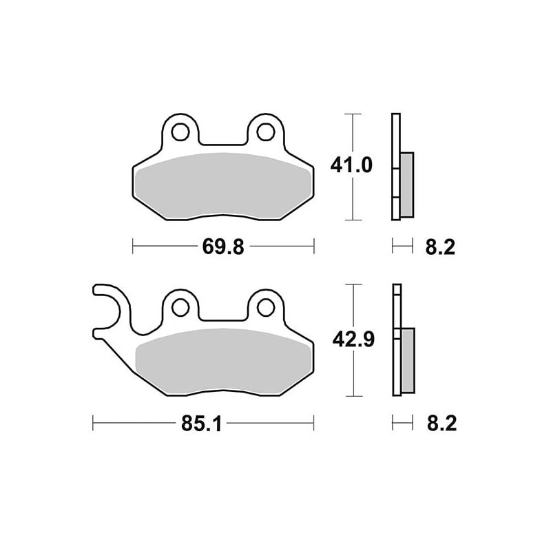 PASTIGLIA FRENO ANT. SBS 140HM PEUGEOT Tweet RS 4T DD 125 10/14