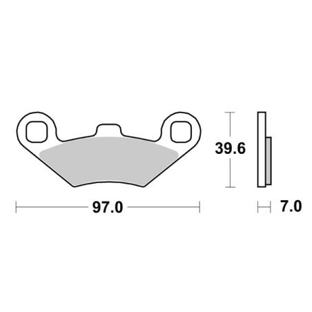 PASTIGLIA FRENO POST. SBS 219MS PEUGEOT Metropolis 400 13/16
