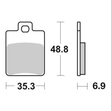 PASTIGLIA FRENO ANT. SBS 142HF PIAGGIO Zip SP / E2 Hiper2 (C250004/C250009) 50 01/14
