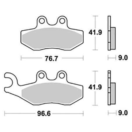 PASTIGLIA FRENO ANT. SBS 177HM PIAGGIO FLY 4T 3V IE E3 LEM (RP8791) 125 12/14