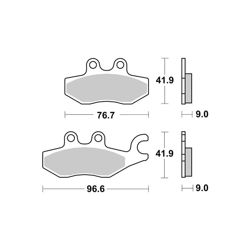 PASTIGLIA FRENO ANT. DX SBS 187HM PIAGGIO X9 Evolution E3 (M48100) 125 07/08