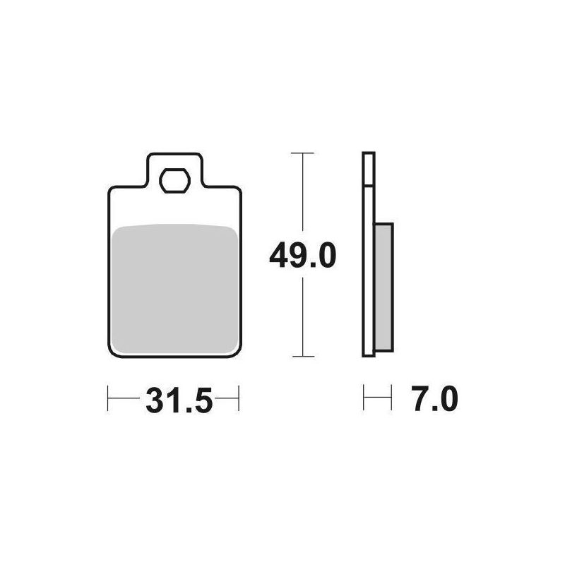 PASTIGLIA FRENO ANT. SBS 712RQ PIAGGIO Skipper 150 95/97