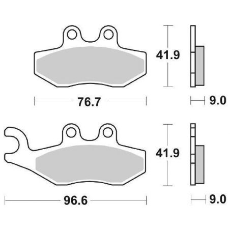 PASTIGLIA FRENO ANT. SBS 177HF PIAGGIO Carnaby Cruiser (M60400) 300 09/12