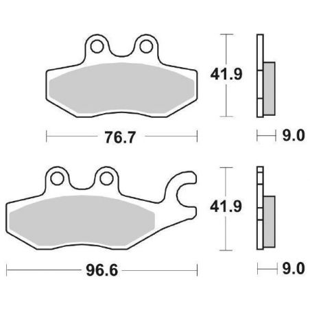 PASTIGLIA FRENO POST. SBS 187HF PIAGGIO MP3 HPE E4 ABS - SPORT (TA2100) 300 19/20