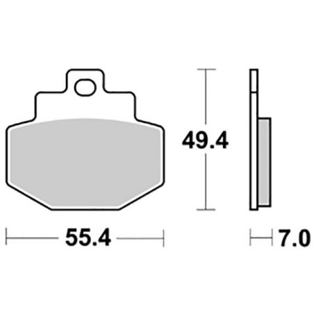 PASTIGLIA FRENO POST. SBS 166HM PIAGGIO Vespa GTS IE Touring (M45200) 300 11/16